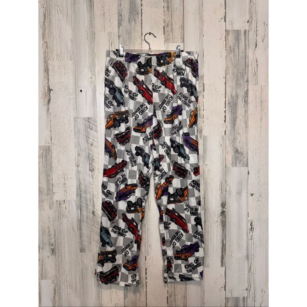 KRUSH BKLYN King of the Street Hot Rod Checkered Fleece Pajama Pants Men's XL